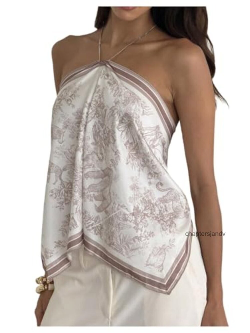 Boho Asymmetrical Hem Halter Top Vacation Resort Wear Women's Sleeveless